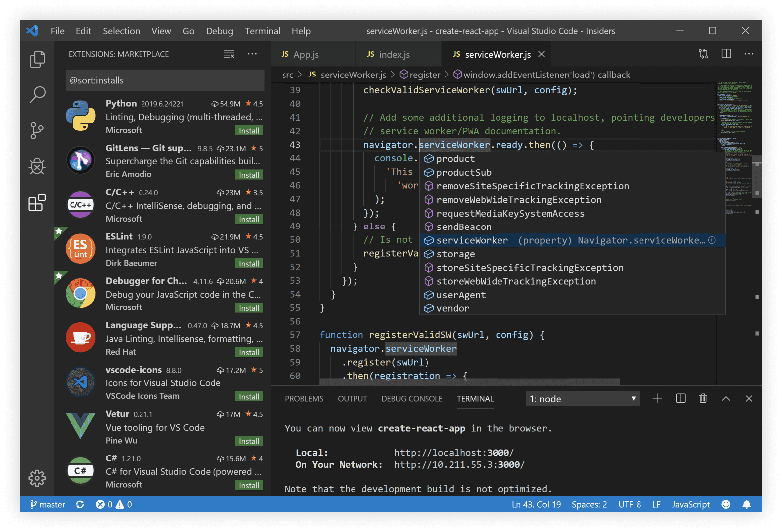 sublime text vs vscode performance